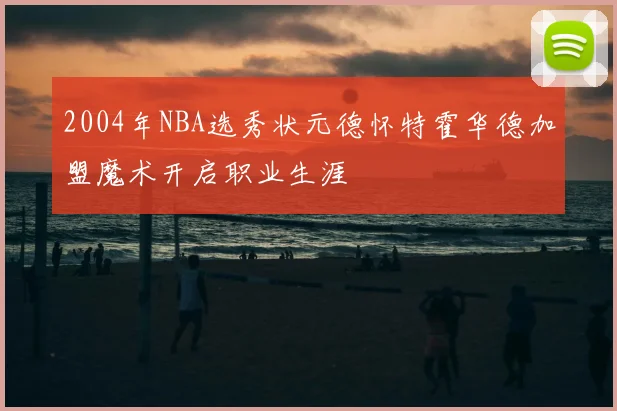 2004年NBA选秀状元德怀特霍华德加盟魔术开启职业生涯